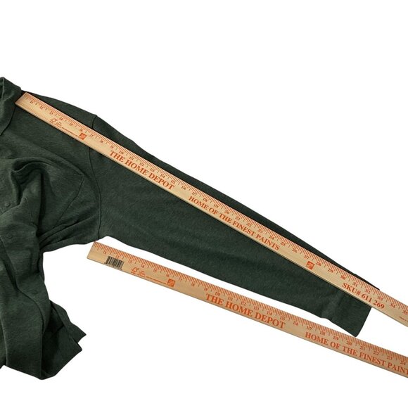 Lululemon Soft Knit Overshirt Heathered Smoked Spruce Mens Size XL Snap - Picture 10 of 10